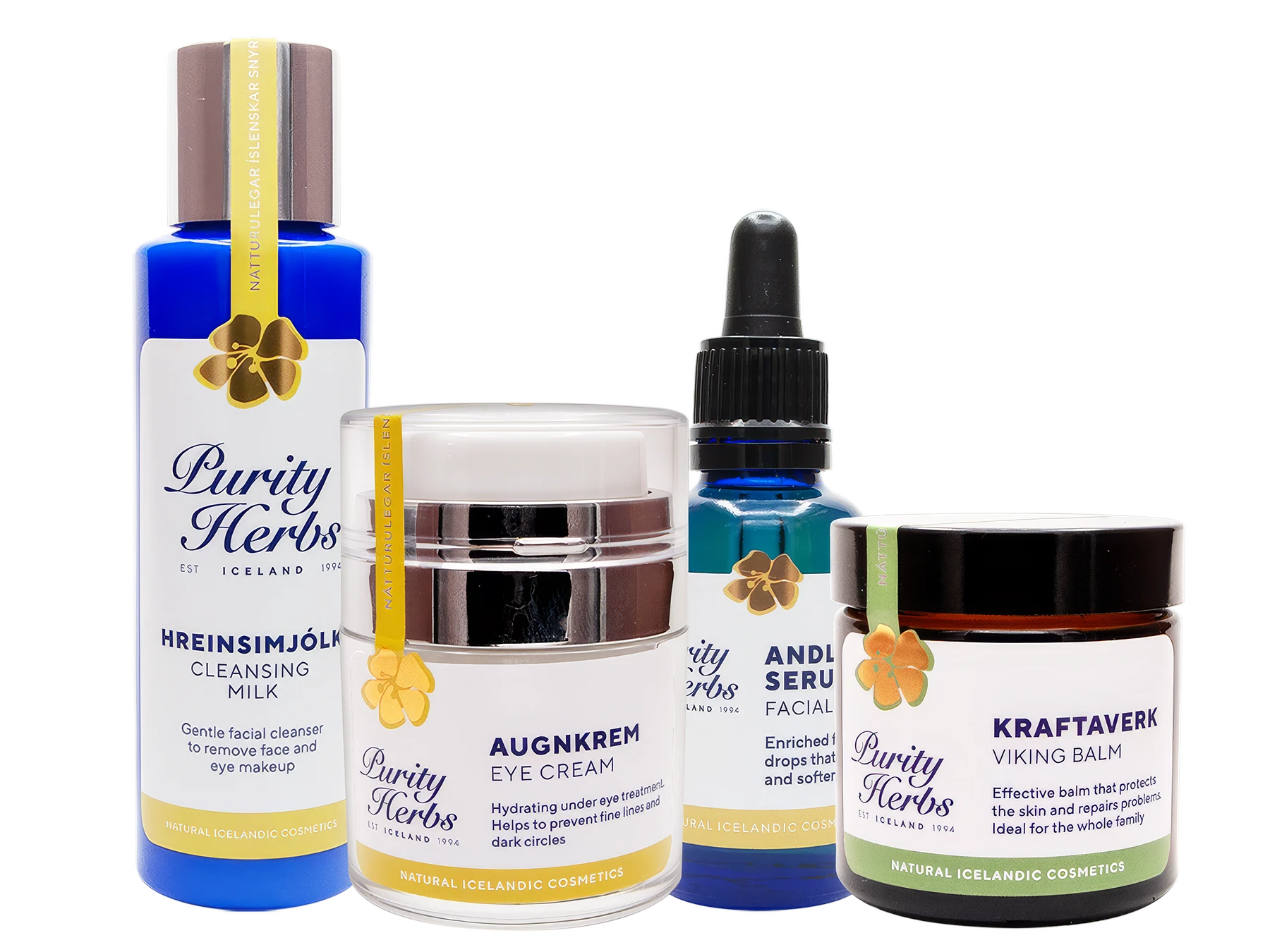 Assortiment natuurlijke huidverzorging van Purity Herbs