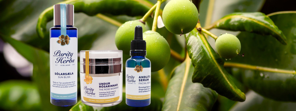 Rozenwonder, Gezichtsserum en Sun Bliss van Purity Herbs met tamanu-olie